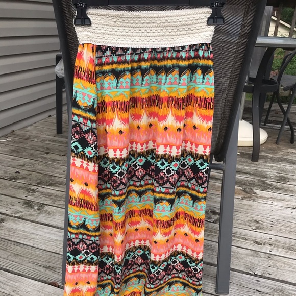 Rue21 Tribal Print Flowy Maxi Skirt - Picture 2 of 5